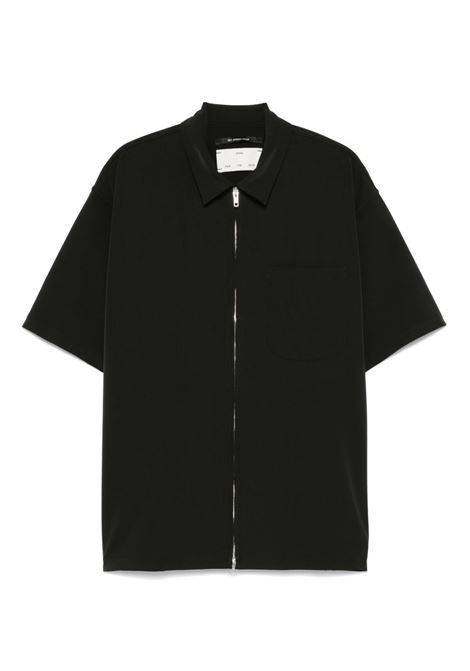 Camicia con doppia zip in nero Song For The Mute - uomo
